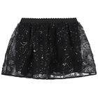 Girls Black Tulle Skirt, 3, hi-res
